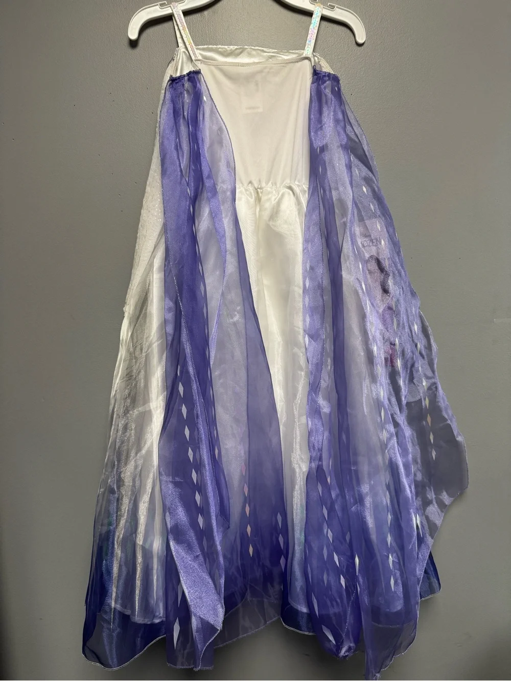 Elsa the snow queen Iridescent White and Purple Princess Dress Costume 8-10